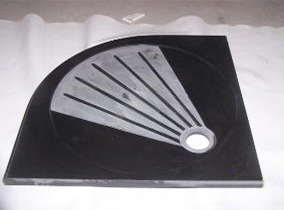 Solid black granite shower base